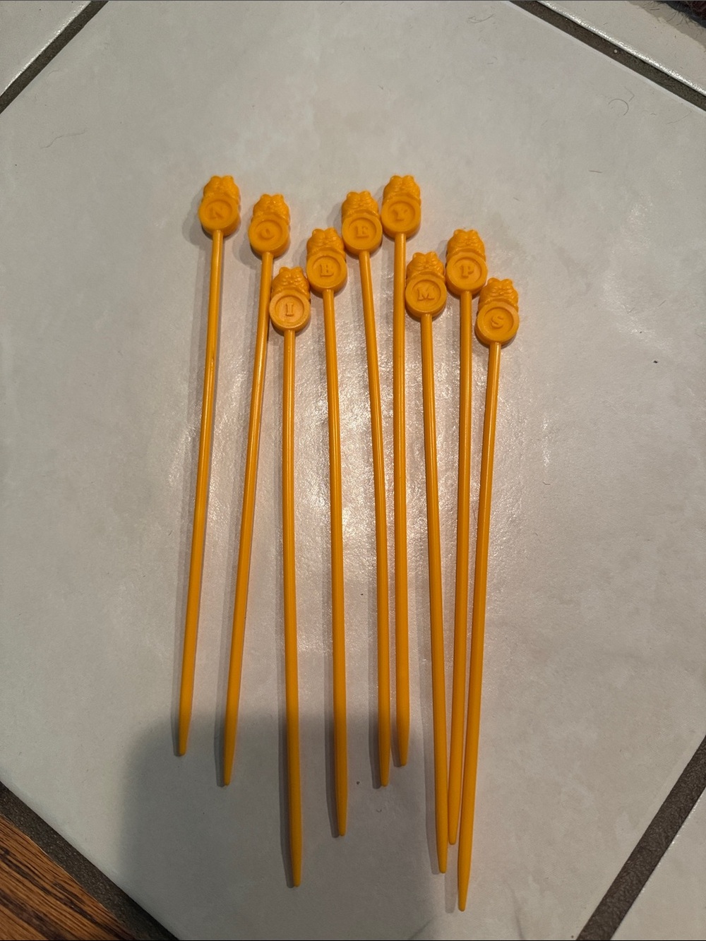 Vintage Garfield Kitty Letters 9pc Sticks 1983 Complete Parker Brothers